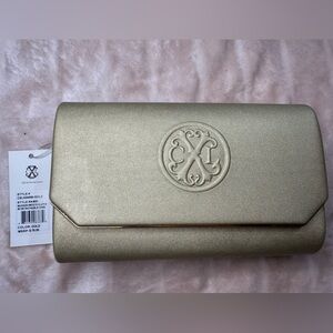 Christian Lacroix Gold Clutch with Gold Chain